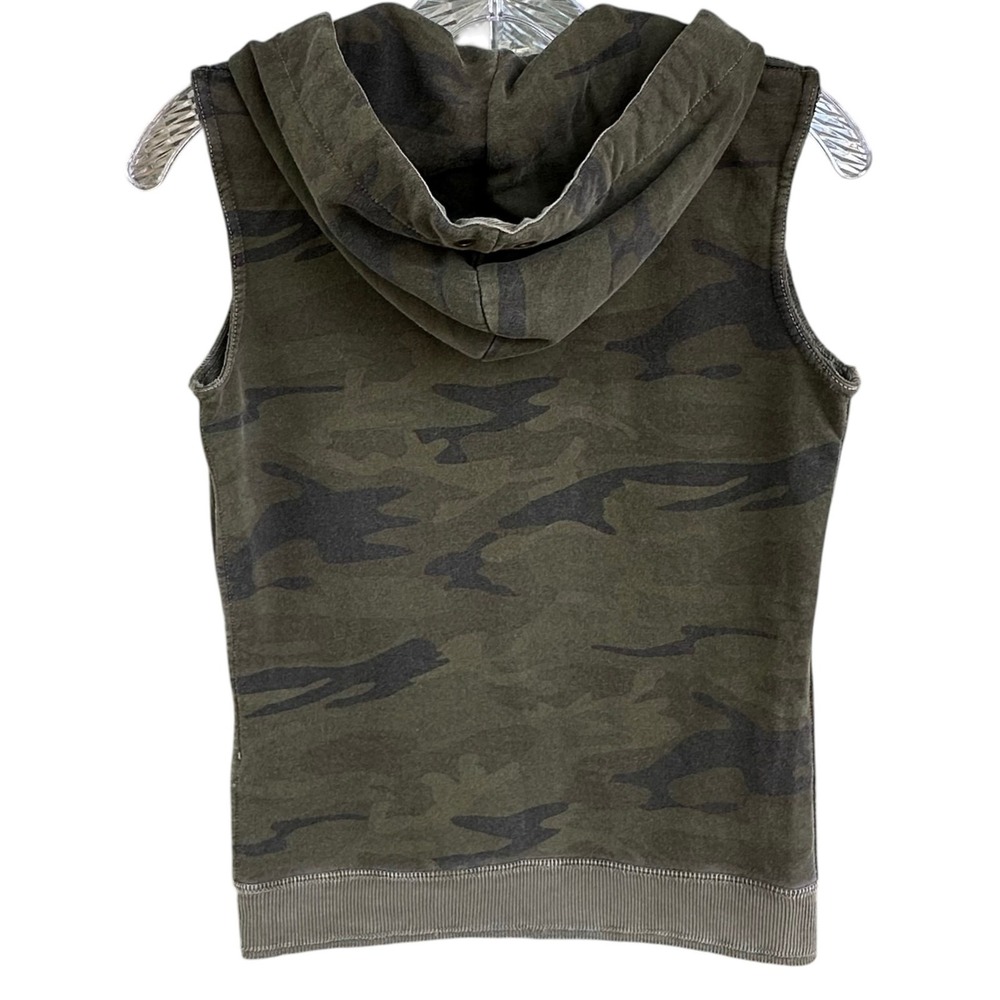 Juicy Couture Vintage Y2K Camo Sleeveless Hoodie Vest Camouflage Made in USA S - Picture 2 of 12
